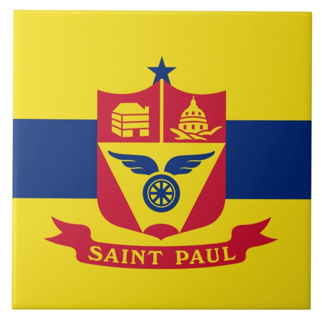 Flagge von Saint Paul (Minnesota) Fliese (Vorderseite)