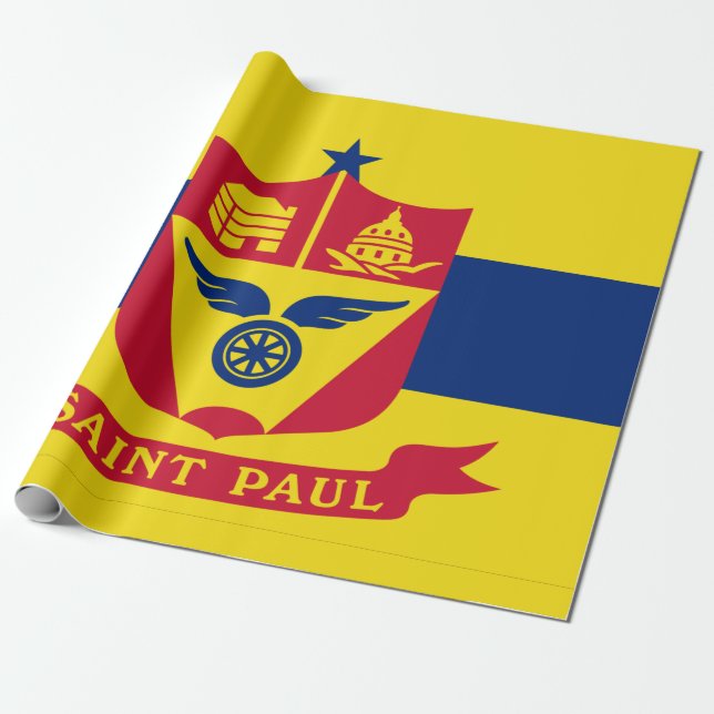 Flagge von Saint Paul (Minnesota) Geschenkpapier (Ungerollt)