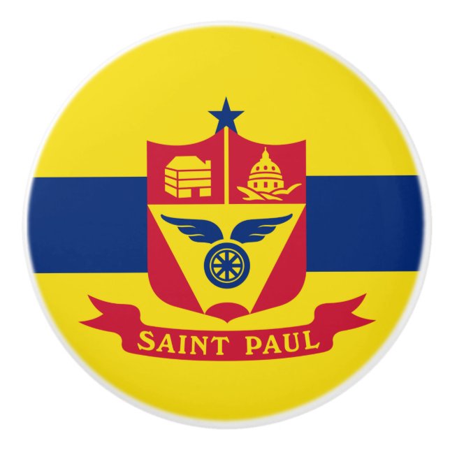 Flagge von Saint Paul (Minnesota) Keramikknauf (Vorderseite)