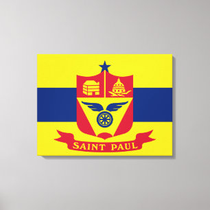 Flagge von Saint Paul (Minnesota) Leinwanddruck