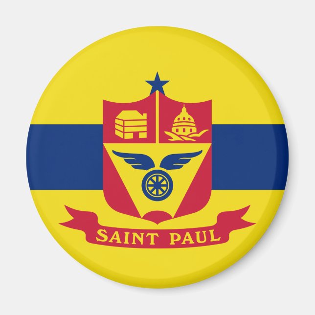 Flagge von Saint Paul (Minnesota) Magnet (Vorne)