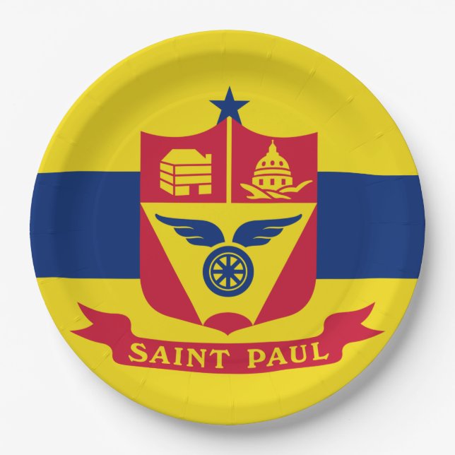 Flagge von Saint Paul (Minnesota) Pappteller (Vorderseite)