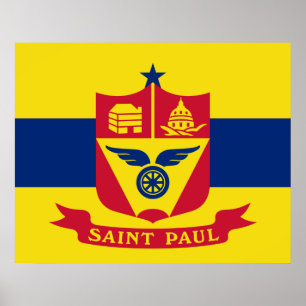 Flagge von Saint Paul (Minnesota) Poster
