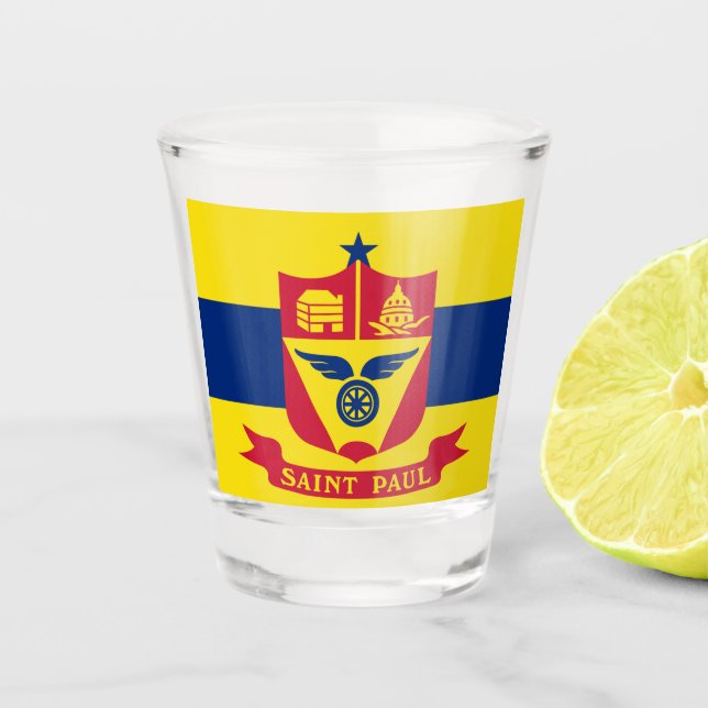 Flagge von Saint Paul (Minnesota) Schnapsglas (Vorderseite)
