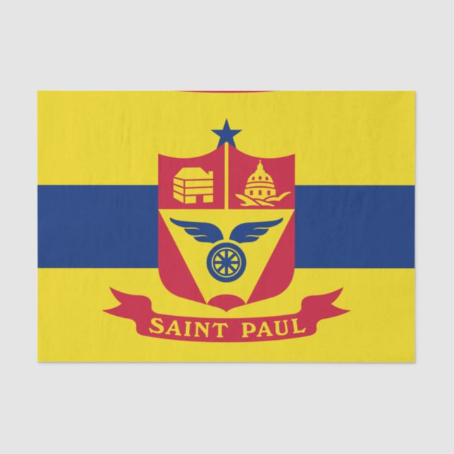 Flagge von Saint Paul (Minnesota) Seidenpapier (Vorderseite)