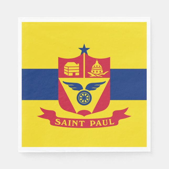 Flagge von Saint Paul (Minnesota) Serviette (Vorderseite)