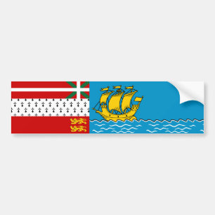 Flagge von Saint-Pierre und Miquelon Autoaufkleber