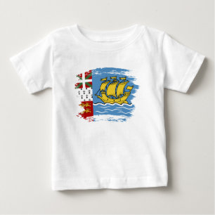 Flagge von Saint Pierre und Miquelon Baby T-shirt