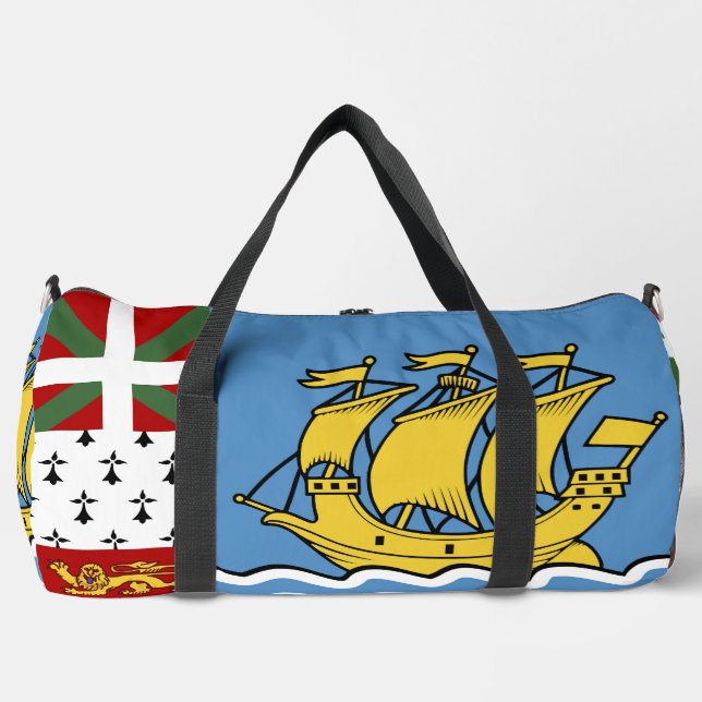 Flagge von Saint Pierre und Miquelon Duffle Bag (Vorderseite)
