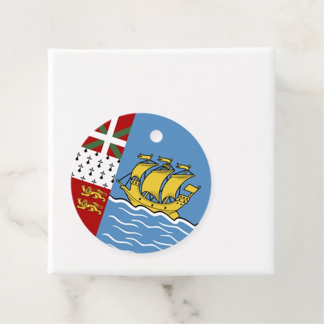 Flagge von Saint Pierre und Miquelon Geschenkanhänger (Beispiel)