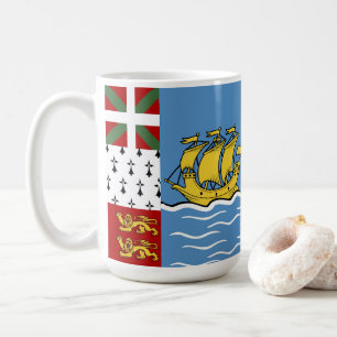 Flagge von Saint Pierre und Miquelon Kaffeetasse