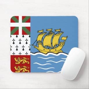 Flagge von Saint Pierre und Miquelon Mousepad