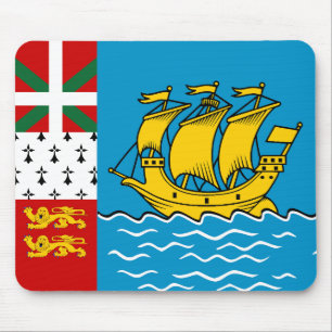 Flagge von Saint-Pierre und Miquelon Mousepad