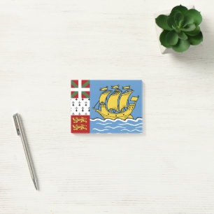 Flagge von Saint Pierre und Miquelon Post-it Klebezettel