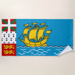 Flagge von Saint Pierre und Miquelon Strandtuch