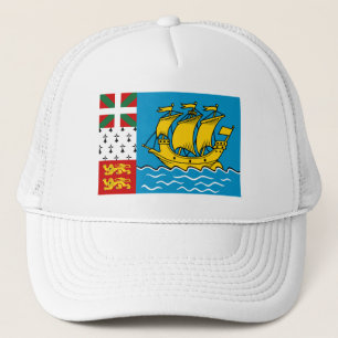 Flagge von Saint-Pierre und Miquelon Truckerkappe