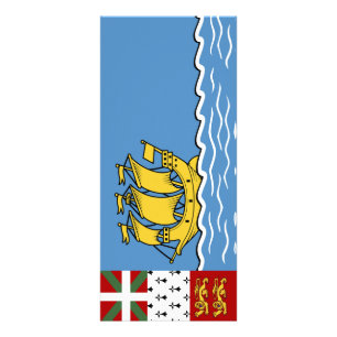 Flagge von Saint Pierre und Miquelon Werbekarte