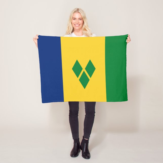 Flagge von Saint Vincent Fleecedecke (Beispiel)