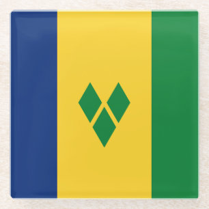 Flagge von Saint Vincent Glasuntersetzer