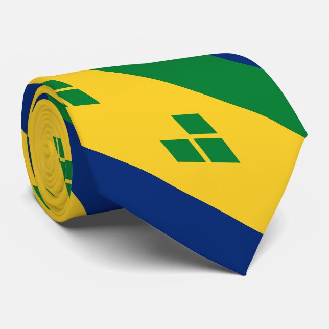 Flagge von Saint Vincent Krawatte (Gerollt)
