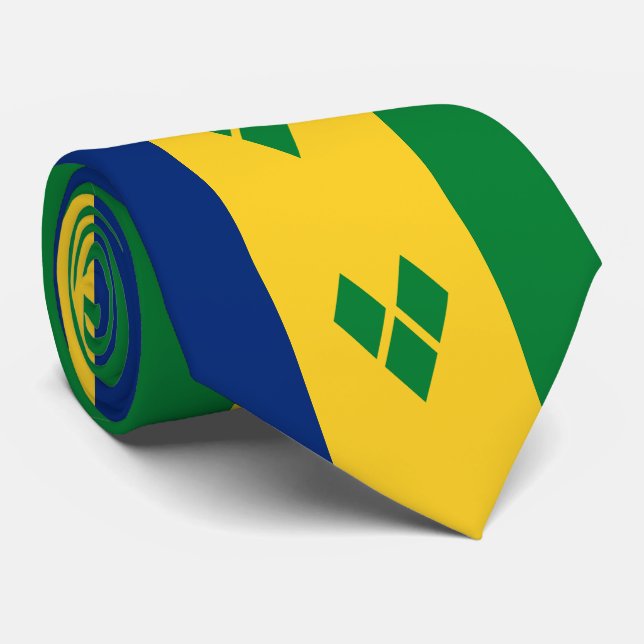 Flagge von Saint Vincent Krawatte (Gerollt)