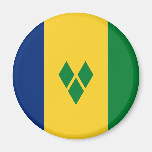 Flagge von Saint Vincent Magnet (Vorne)