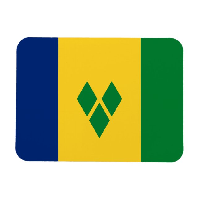 Flagge von Saint Vincent Magnet (Horizontal)