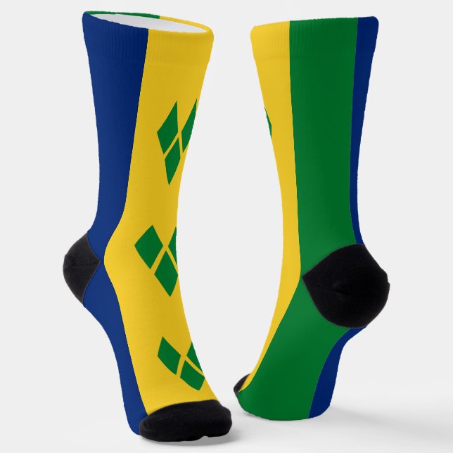 Flagge von Saint Vincent Socken (Gewinkelt)