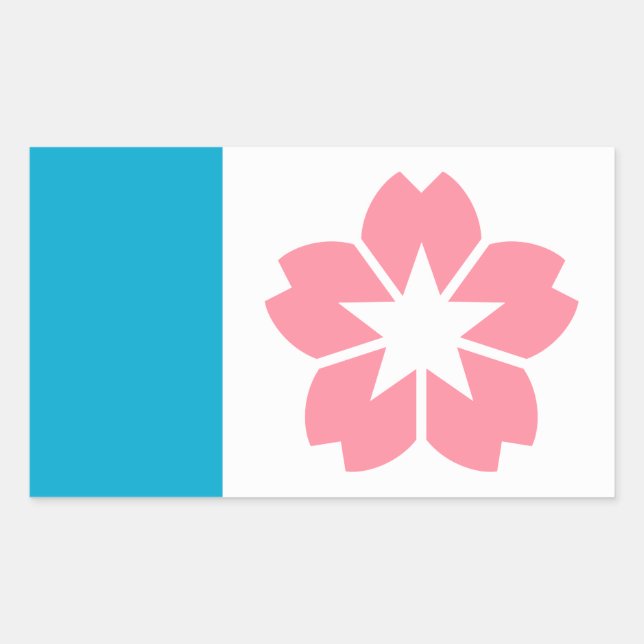 Flagge von Salem, Oregon Rechteckiger Aufkleber (Vorderseite)