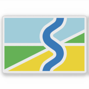 Flagge von Salland, Niederlande Aufkleber