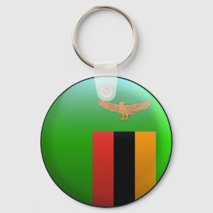 Flagge von Sambia Schlüsselanhänger