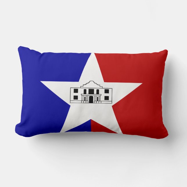 Flagge von San Antonio, Texas Lumbar Pillow Lendenkissen (Vorderseite)