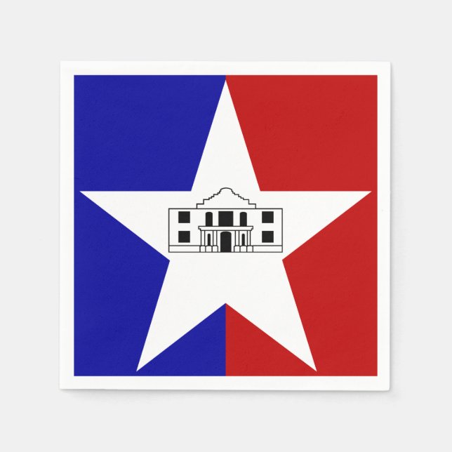 Flagge von San Antonio, Texas Serviette (Vorderseite)