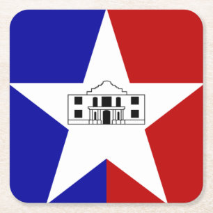 Flagge von San Antonio, Texas Square Paper Unterse Rechteckiger Pappuntersetzer