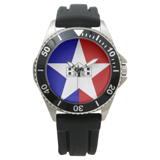 Flagge von San Antonio, Texas Watch Armbanduhr (Vorderseite)