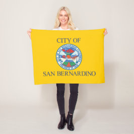 Flagge von San Bernardino (Kalifornien) Fleecedecke