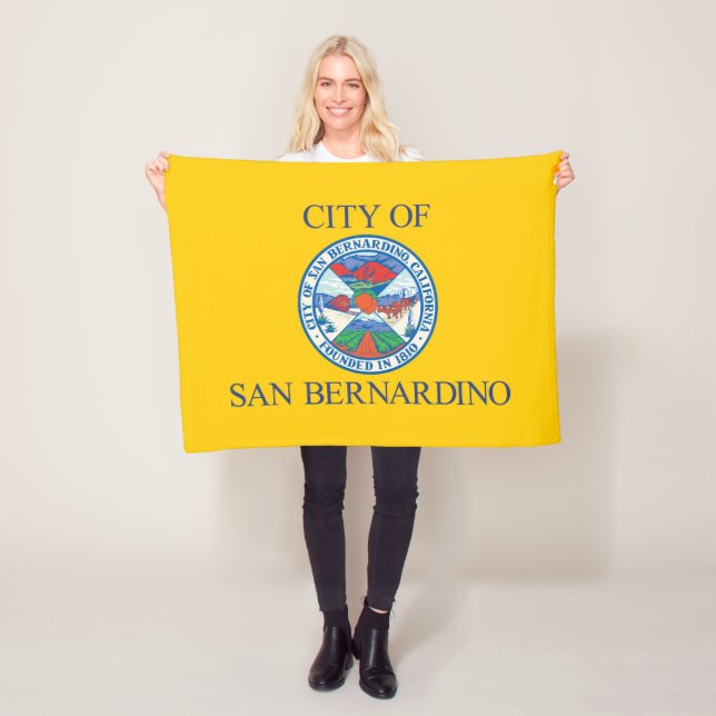 Flagge von San Bernardino (Kalifornien) Fleecedecke (Beispiel)