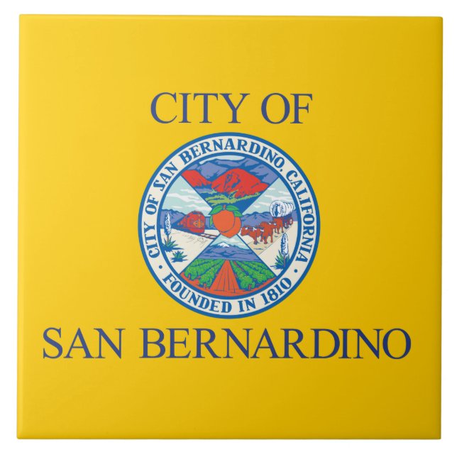 Flagge von San Bernardino (Kalifornien) Fliese (Vorderseite)