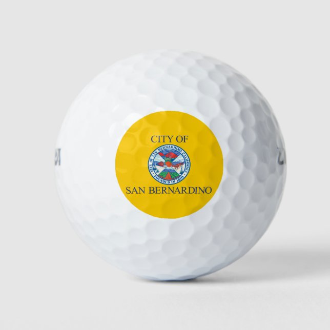 Flagge von San Bernardino (Kalifornien) Golfball (Vorderseite)