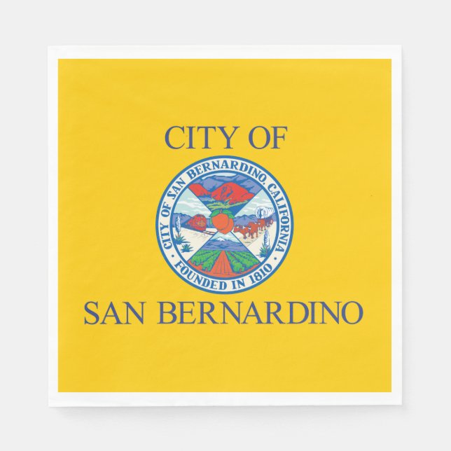 Flagge von San Bernardino (Kalifornien) Serviette (Vorderseite)