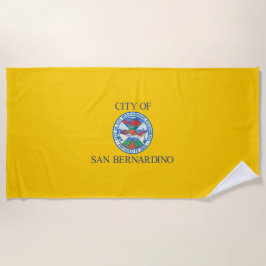 Flagge von San Bernardino (Kalifornien) Strandtuch