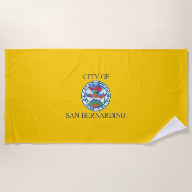 Flagge von San Bernardino (Kalifornien) Strandtuch (Vorderseite)