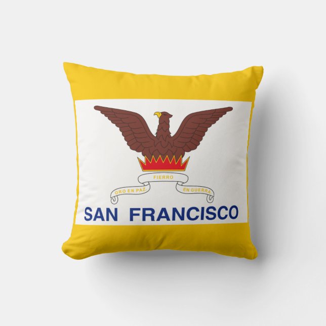 Flagge von San Francisco, California Throw Kissen (Vorderseite)