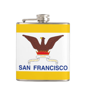 Flagge von San Francisco, Kalifornien Hip Flask Flachmann