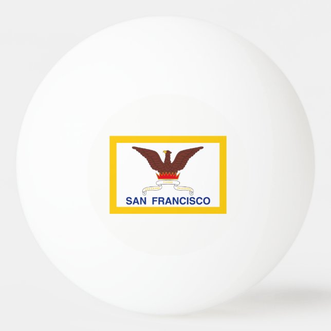 Flagge von San Francisco, Kalifornien Ping-Pong Ba Tischtennisball (Vorderseite)