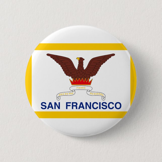 Flagge von San Francisco, Pinback Button in Kalifo (Vorderseite)