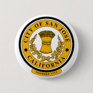 Flagge von San Jose, Kalifornien Button