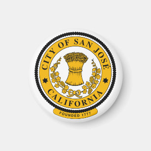 Flagge von San Jose, Kalifornien Magnet