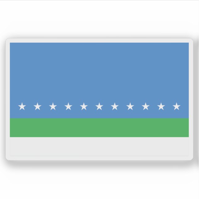 Flagge von San José (San José), Costa Rica Aufkleber (Vorderseite)