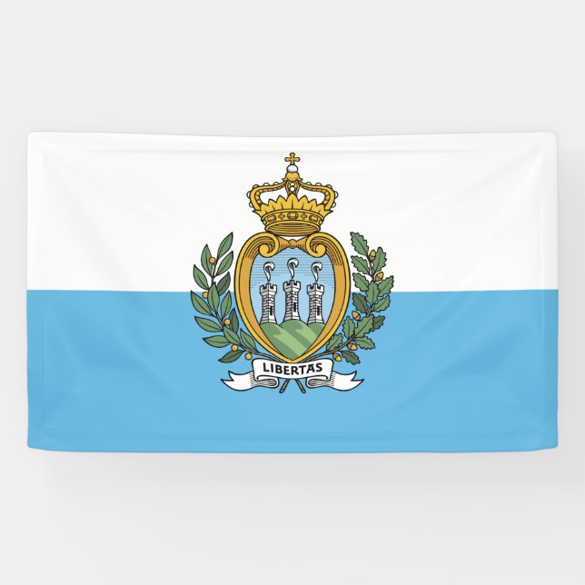 Flagge von San Marino Banner (Horizontal)